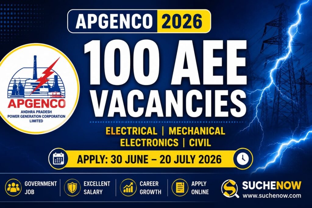 APGENCO AEE Recruitment 2026 Assistant Executive Engineer Jobs